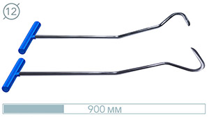 Крючки с серповидным плоским окончанием (2 шт) 07022-2