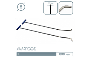 Пара силовых крючков с ножевым окончанием 08001-2