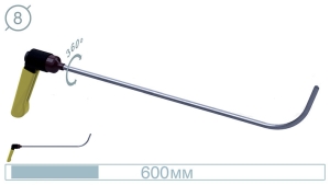 Крючок дверной (окончание плоская лопатка, 600 мм) 09002