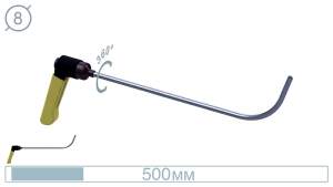 Крючок дверной (окончание плоская лопатка, 500 мм) 09003