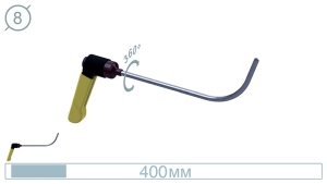 Крючок дверной (окончание плоская лопатка, 400 мм) 09004