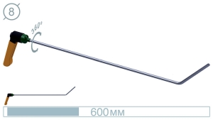 Крючок дверной (окончание плоская лопатка, 600 мм) 09006