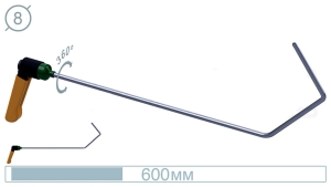 Крючок дверной (окончание плоская лопатка, 600 мм) 09010