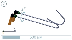 Дверные крючки (окончание плоская лопатка, 2 шт) 09021-2