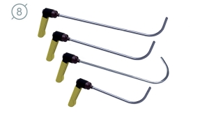 Набор дверных крючков с поворотной рукояткой (4 шт) 09023-4