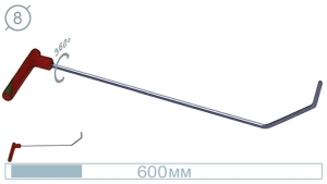 Крючок для работы в дверной панели 09025 A