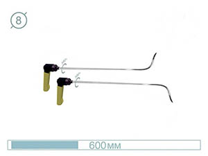 Пара дверных крючков с изогнутыми окончаниями 09034-2