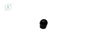 Колпачок сферический из твердой пластмассы 11086