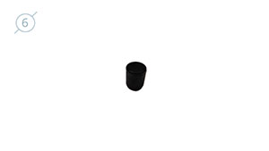 Колпачок сферический из твердой пластмассы 11088