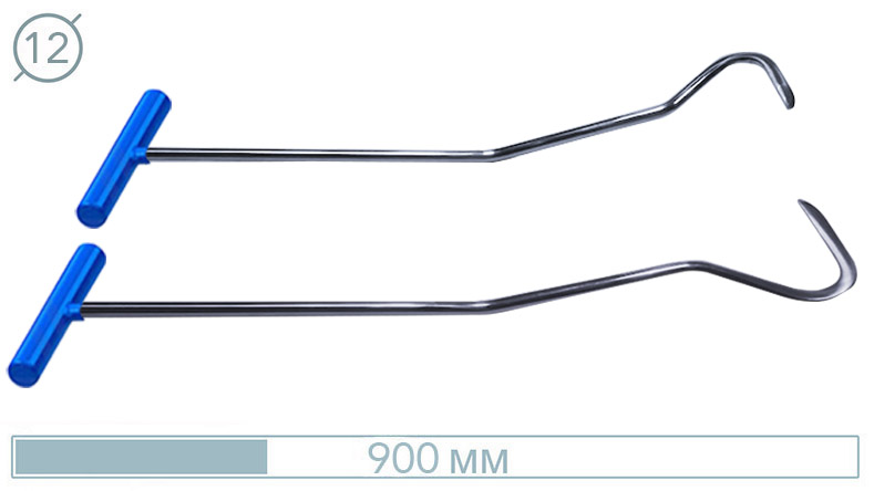 Крючки с серповидным плоским окончанием (2 шт) 07022-2