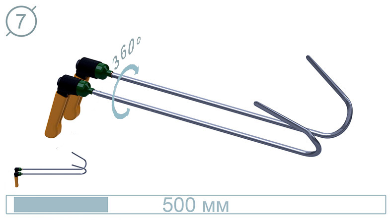 Дверные крючки (окончание плоская лопатка, 2 шт) 09021-2