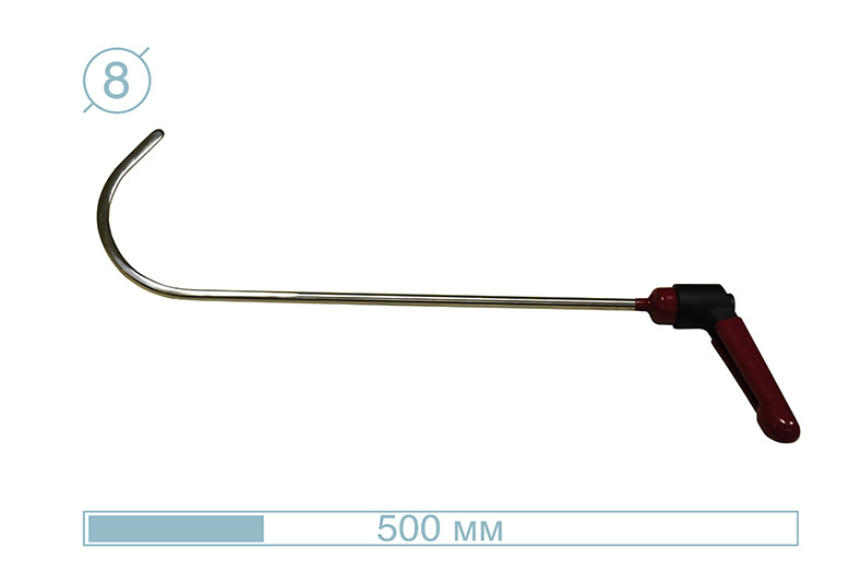 Крючок дверной с поворотной ручкой (500 мм) 09022
