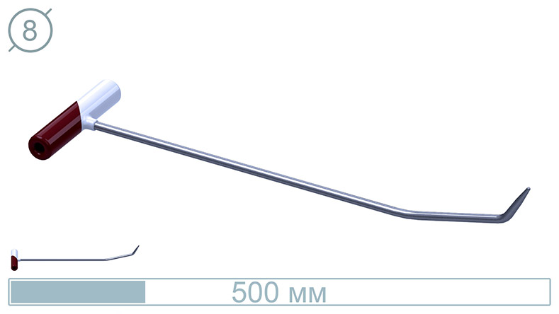 Крючок с двойным загибом (500 мм) 10018