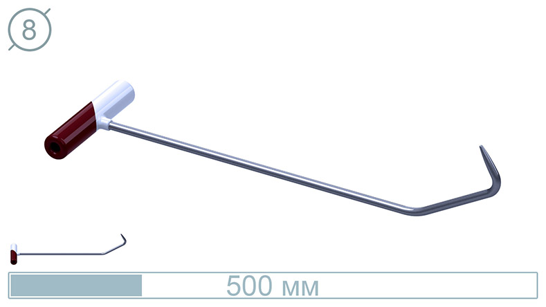 Крючок с двойным загибом (500 мм) 10019