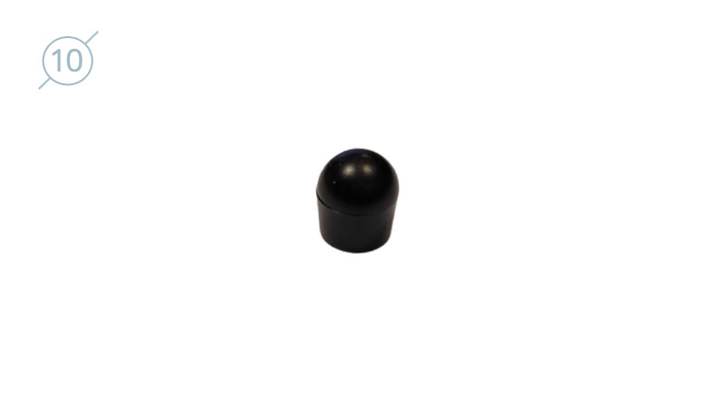 Колпачок сферический из твердой пластмассы 11085