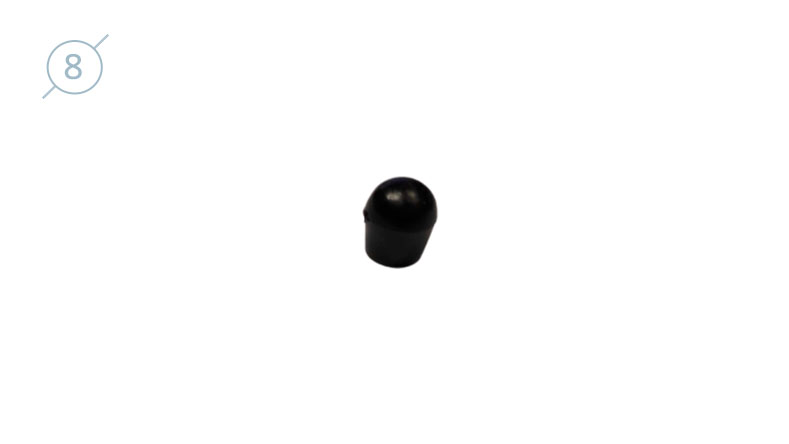 Колпачок сферический из твердой пластмассы 11086