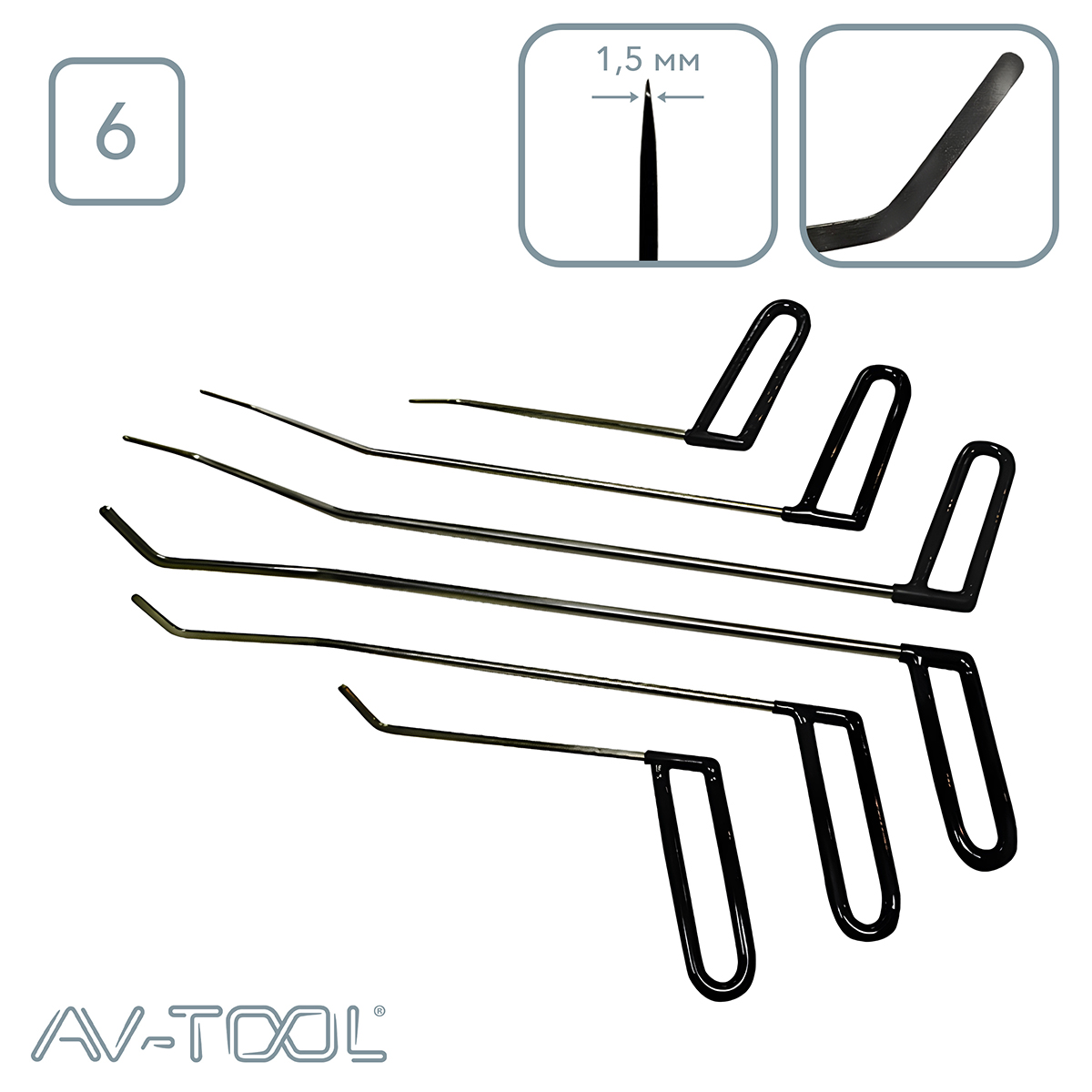 Комплект брасовых крючков (6 шт) 12008-6