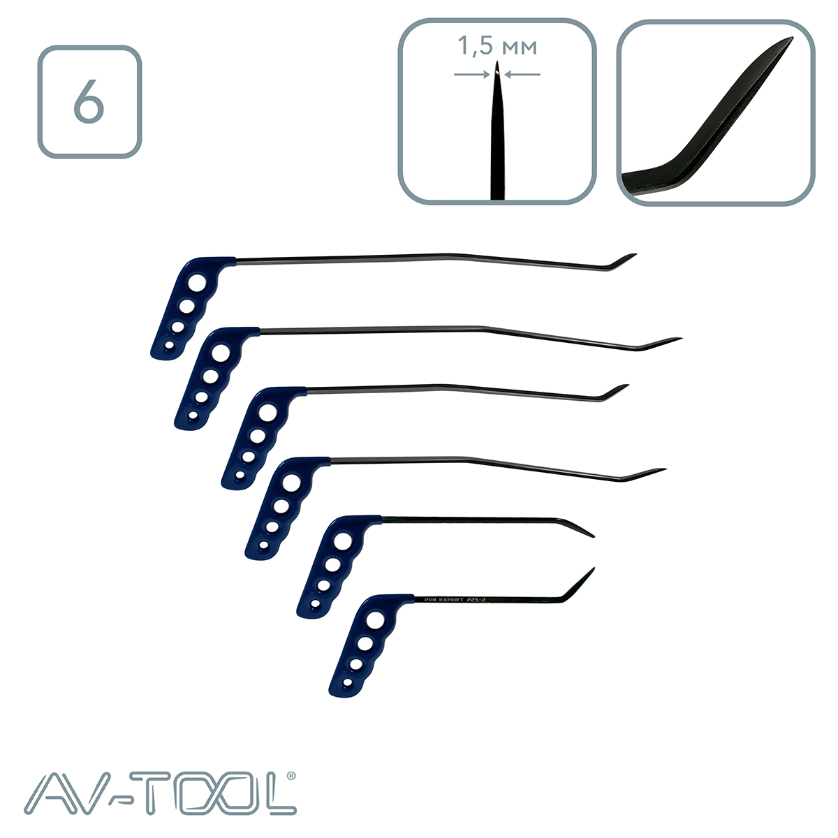 Комплект брассовых  крючков (6шт) 8-06PDRE
