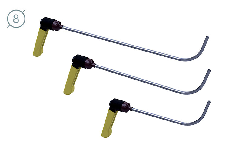 Набор дверных крючков с поворотной ручкой (3 шт) 09023-3