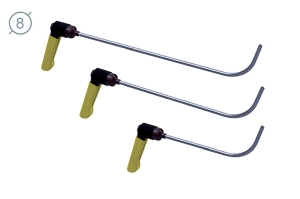 Набор дверных крючков с поворотной ручкой (3 шт) 09023-3