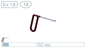 Китовый хвост средний (150 мм) 18016