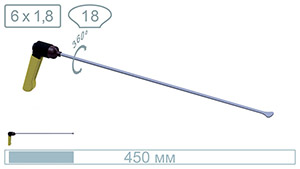 Китовый хвост с поворотной ручкой (450 мм) 18018PR